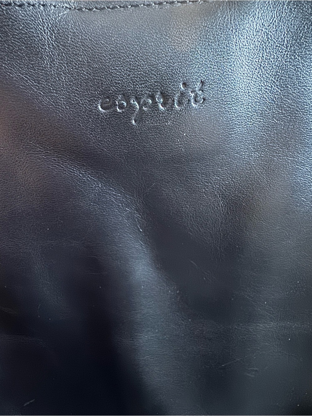 Vintage Esprit Black Tote with Red Straps - Picture 3 of 5